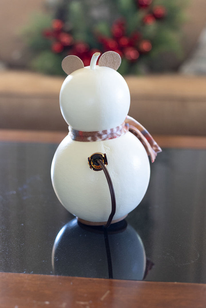 Polar Bear Gourd Back View at Meadowbrooke Gourds. 