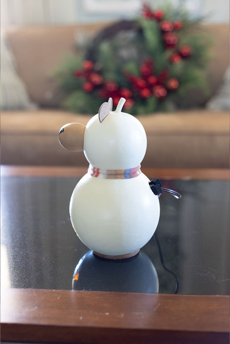 Polar Bear Gourd Side View at Meadowbrooke Gourds. 