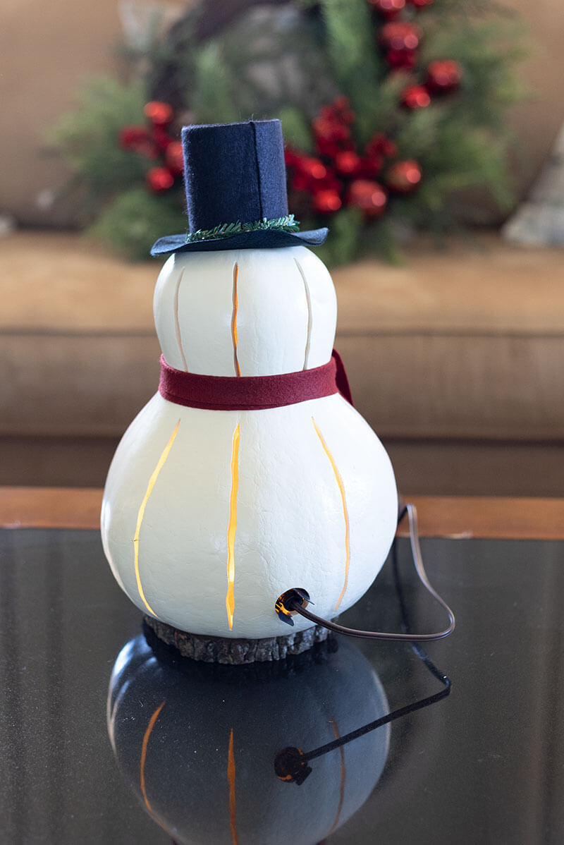 Snowman Luminary - Large Lit